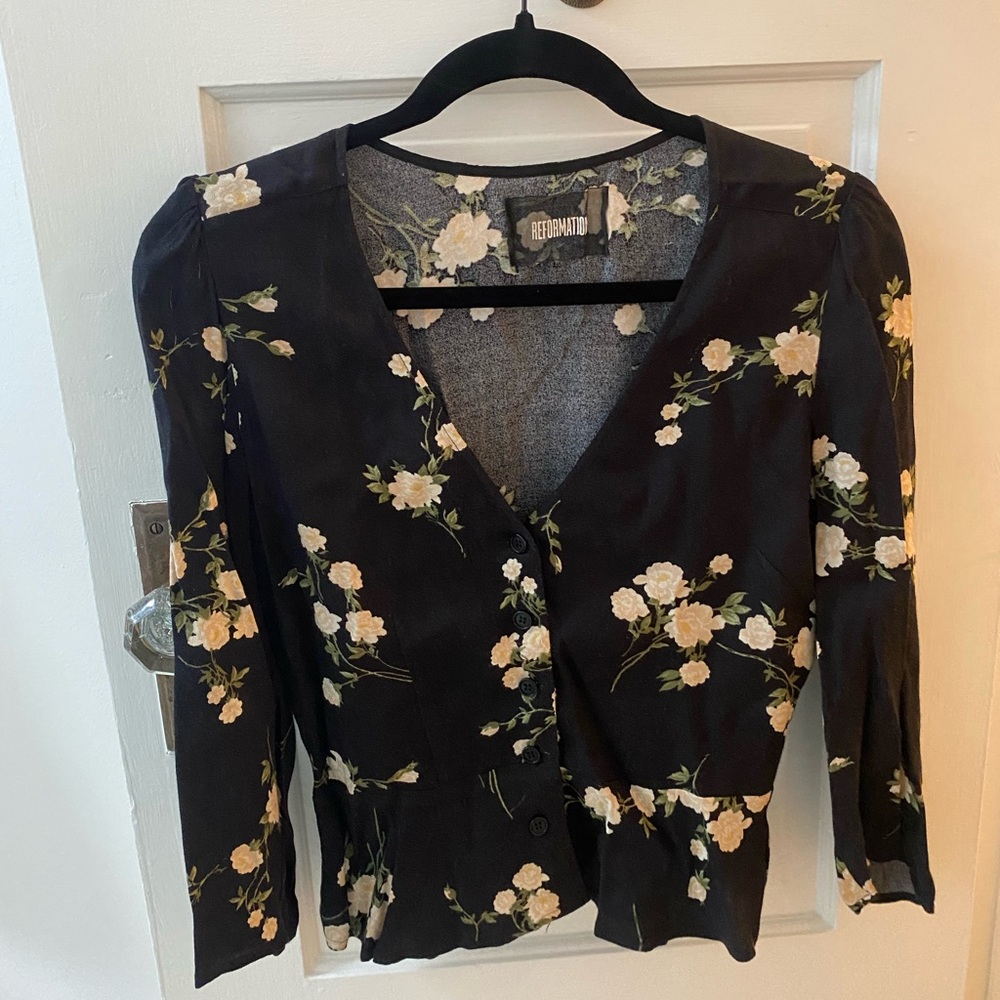 Reformation floral top sz 6